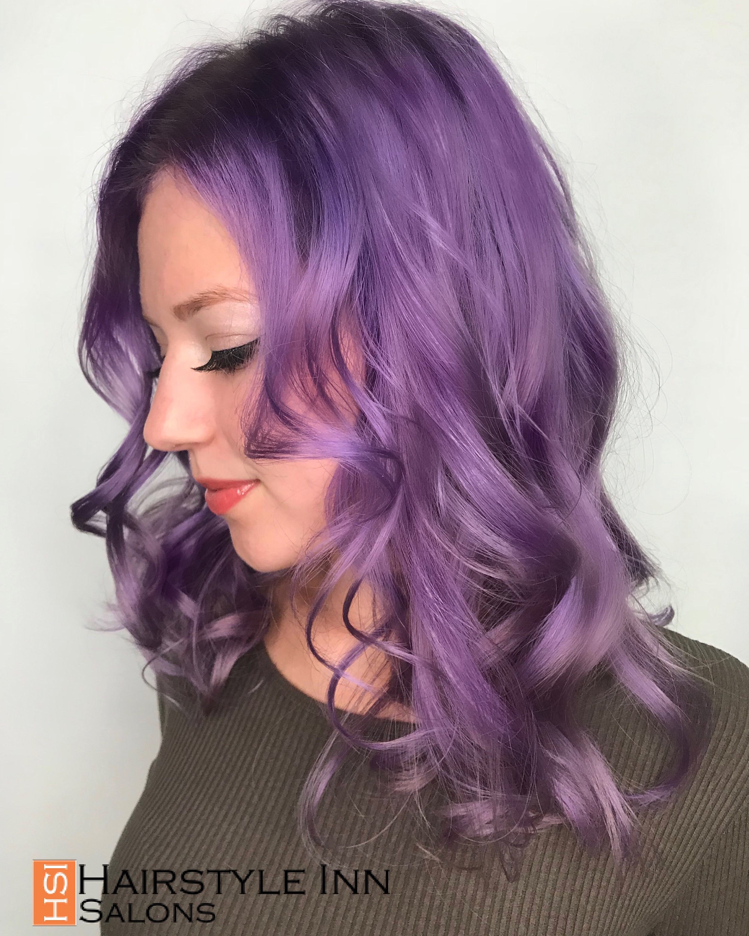 Purple hair colour salon