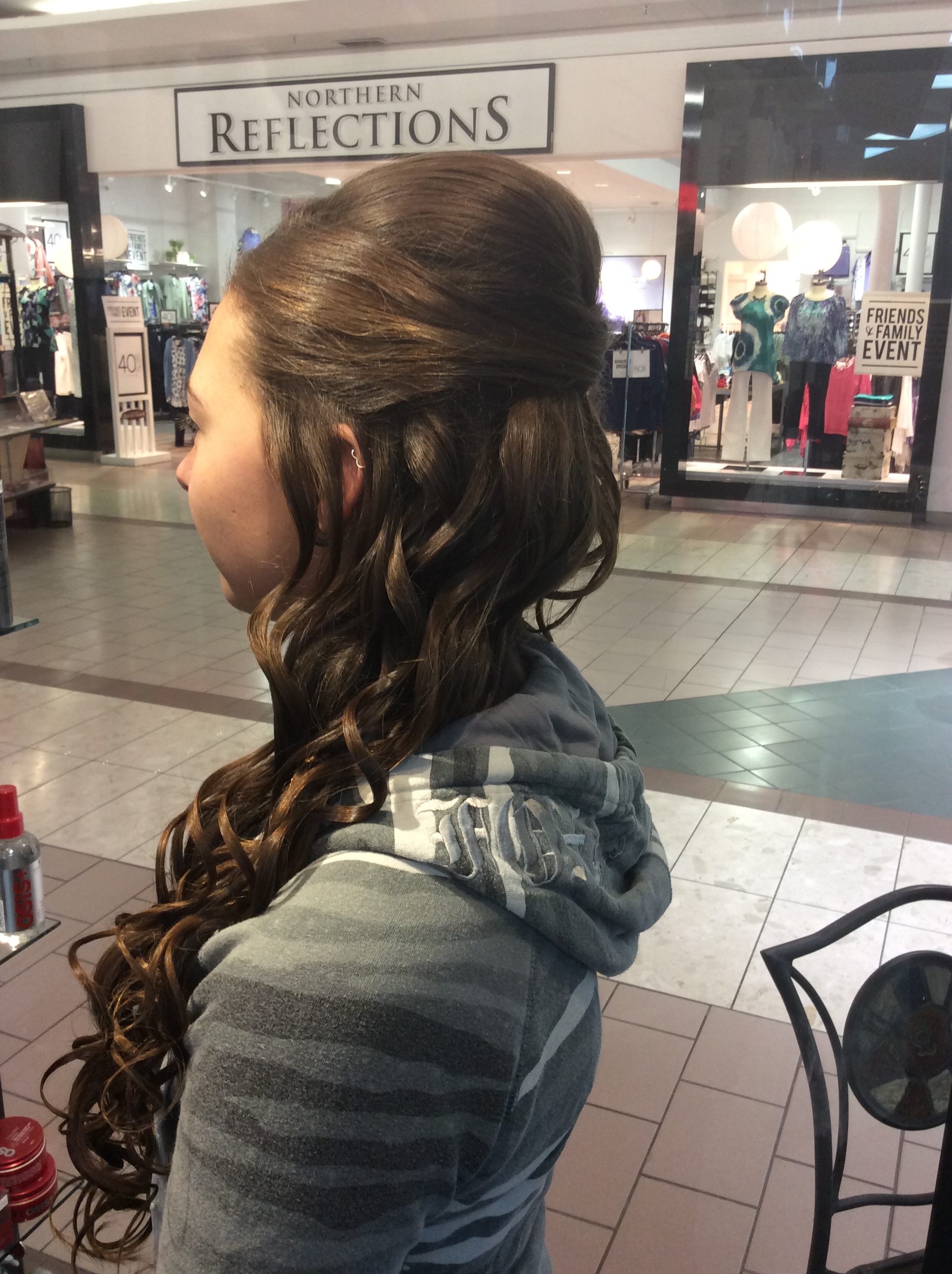 Special event long hair style at hairstyle inn Saskatoon